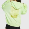 Puff Print Graphic Pullover Green Hoodie