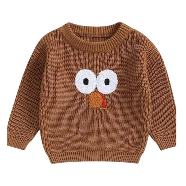 Slaytree Cozy Brown Knit Sweater for Kids