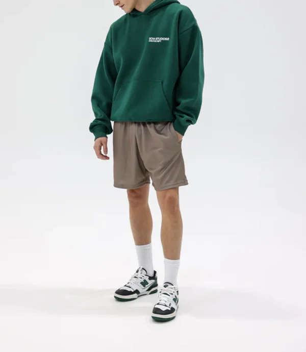 Classic Bottle Green Oversized Hoodie Men