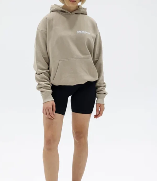 New Studio Beige Pullover Hoodie Women