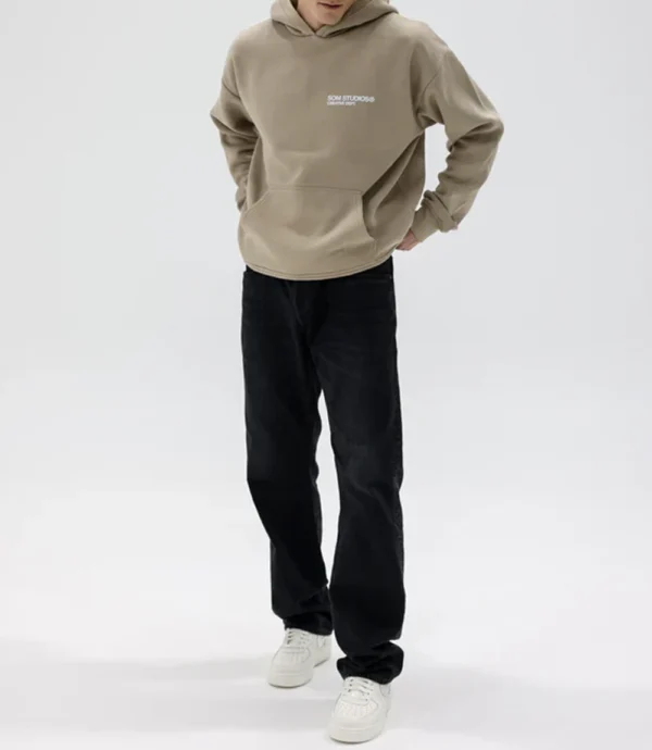 New Studio Beige Pullover Hoodie