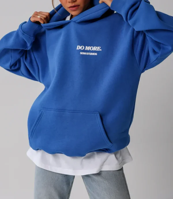 No More Blue Pullover Hoodie